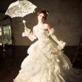 white ball gown wedding dress a